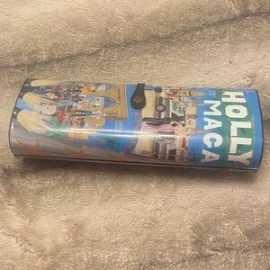 Blue and Multi-Color Pencil Case